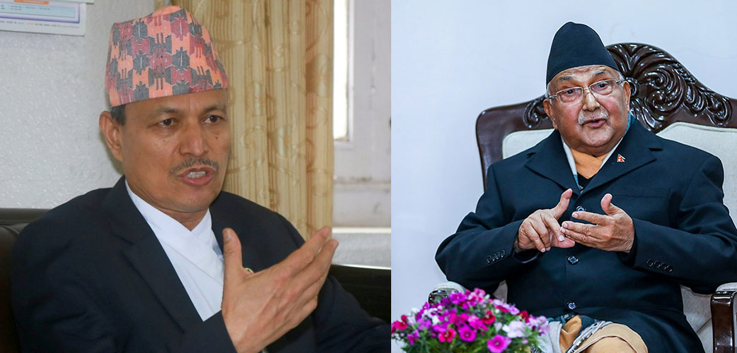 एमाले अध्यक्ष केपी ओली विरुद्ध उत्रन पार्टी पंक्तिलाई भीम रावलको अपिल