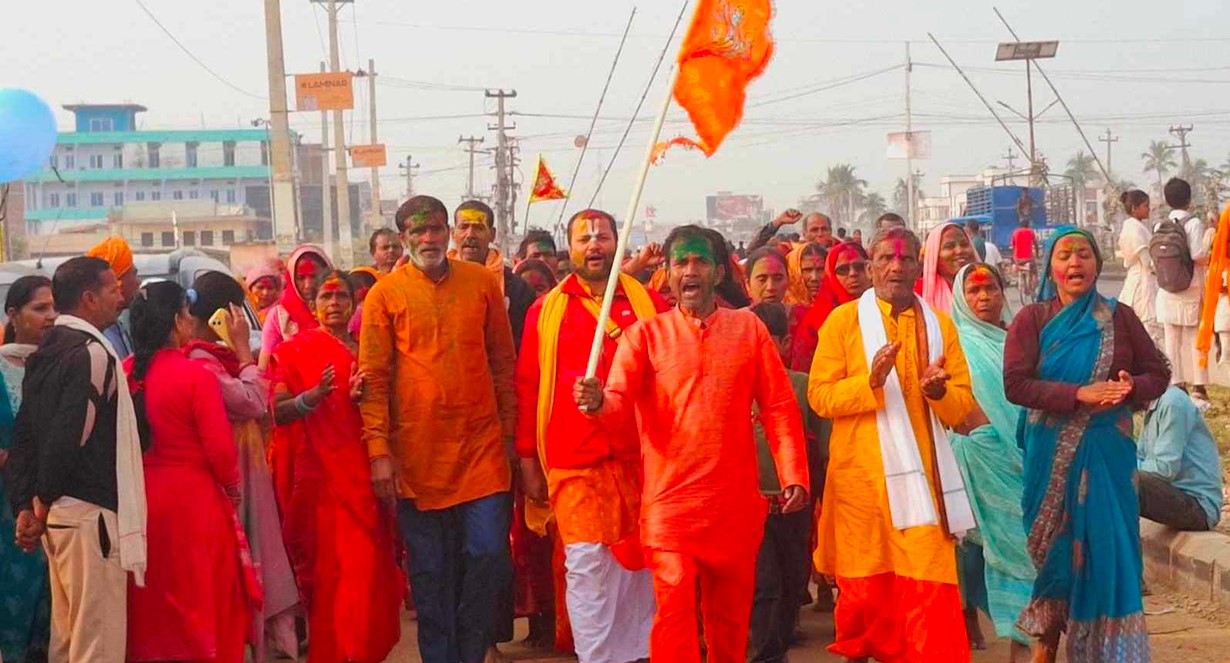 १५ दिने माध्यमिकी मिथिला परिक्रमा सम्पन्न, जनकपुरक्षेत्रमा भोलि होली