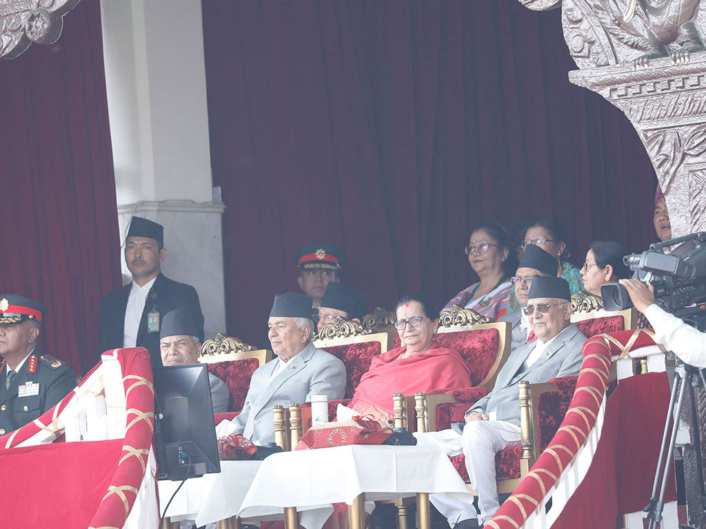राष्ट्रपति पौडेलद्वारा घोडे जात्रा अवलोकन